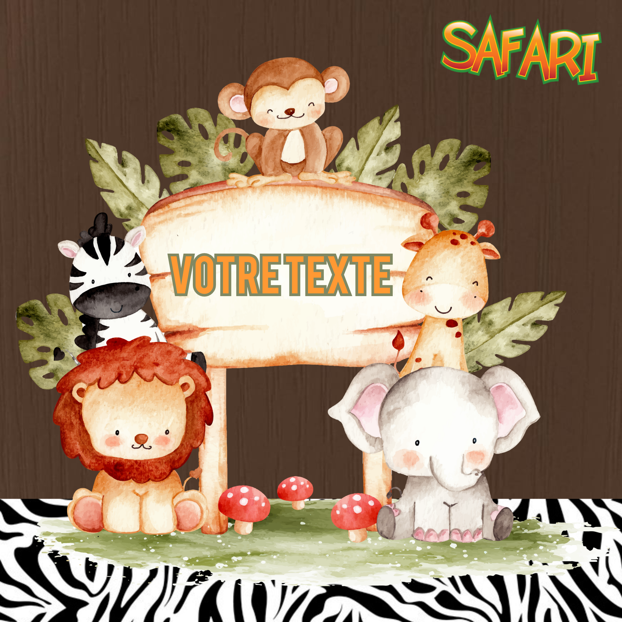 Safari & Animaux 2 - Personnalise ta fête