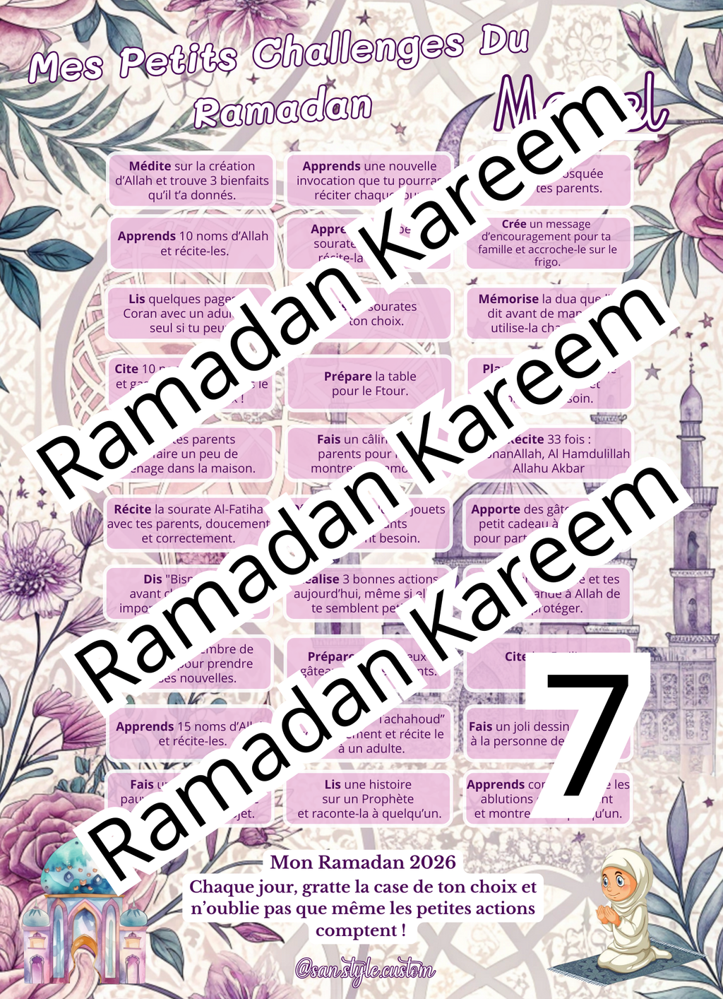 Mes Petits Challenges à Gratter – Spécial Ramadan