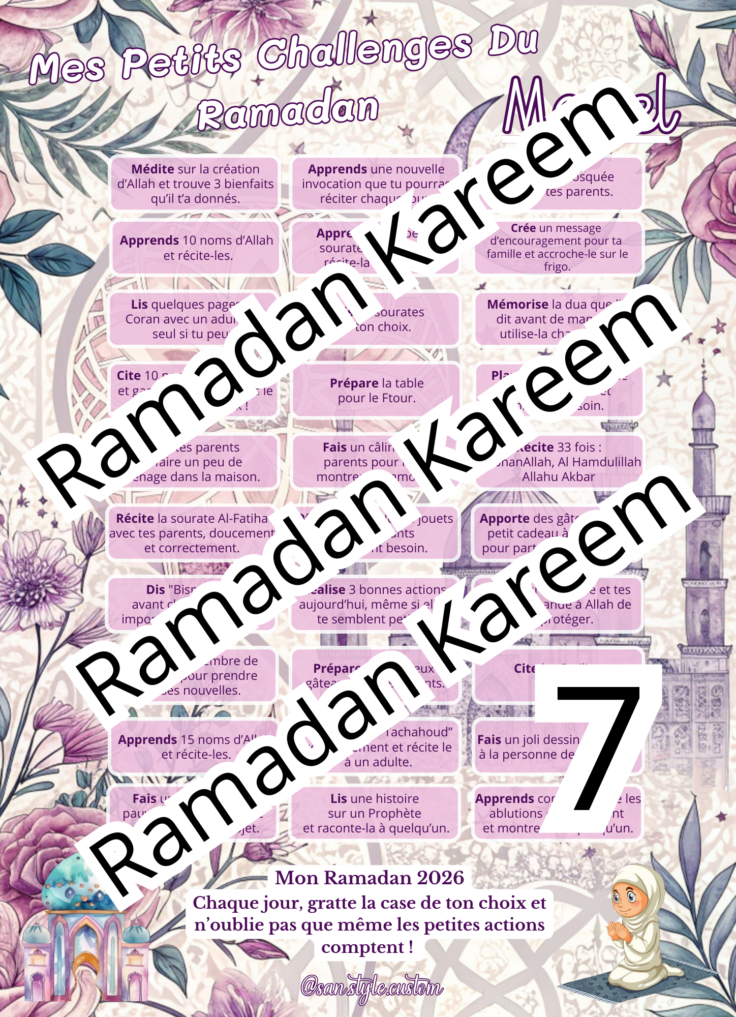 Mes Petits Challenges à Gratter – Spécial Ramadan