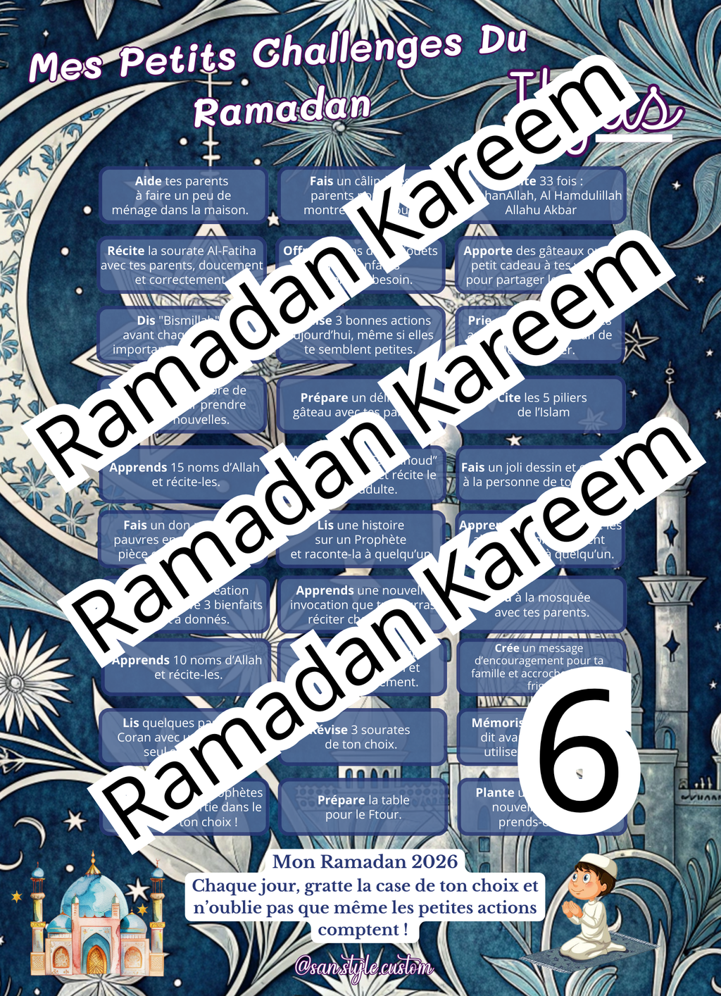 Mes Petits Challenges à Gratter – Spécial Ramadan