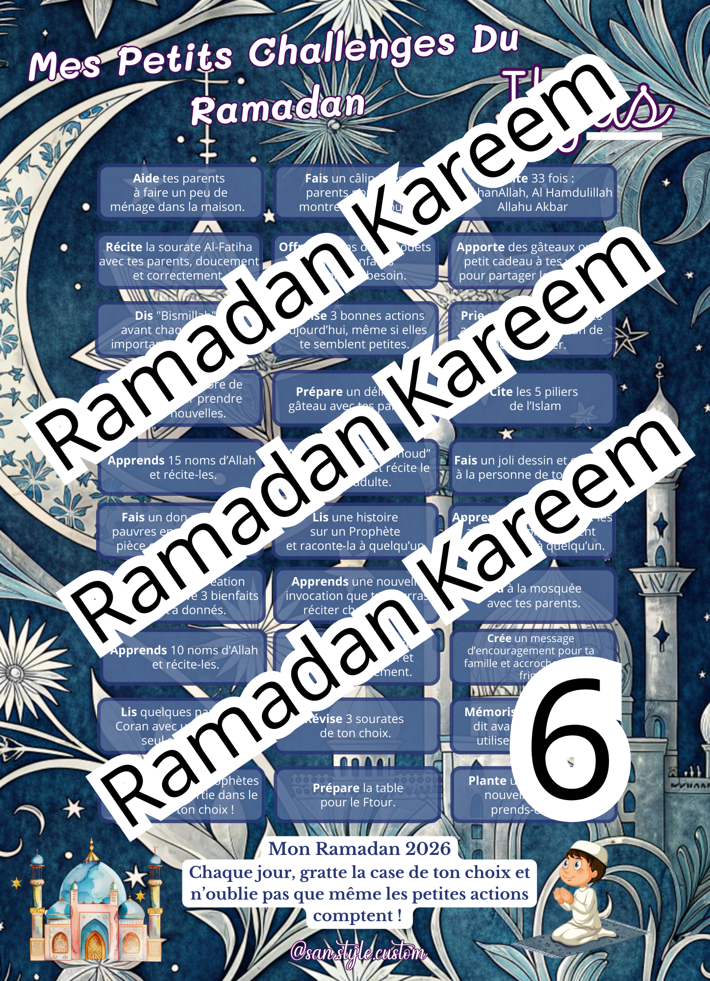 Mes Petits Challenges à Gratter – Spécial Ramadan