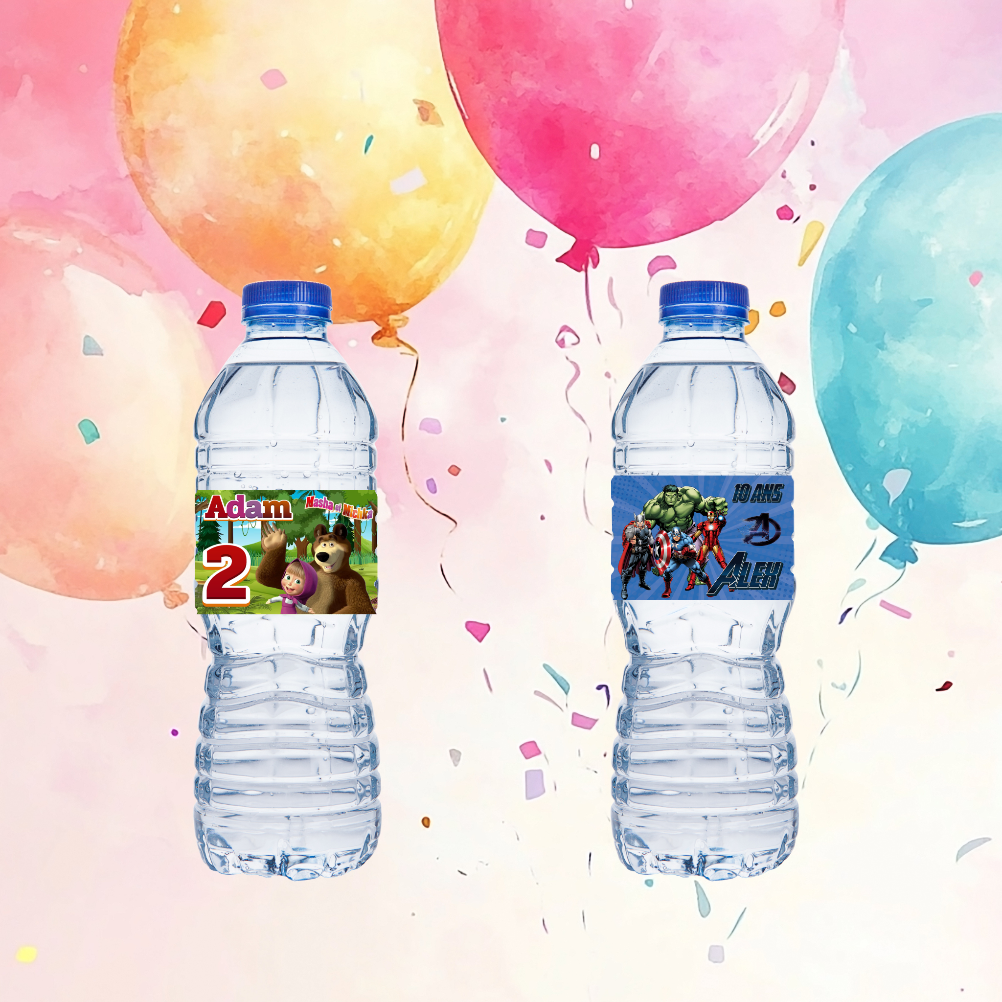 Petite bouteille d'eau - Personnalise ta fête