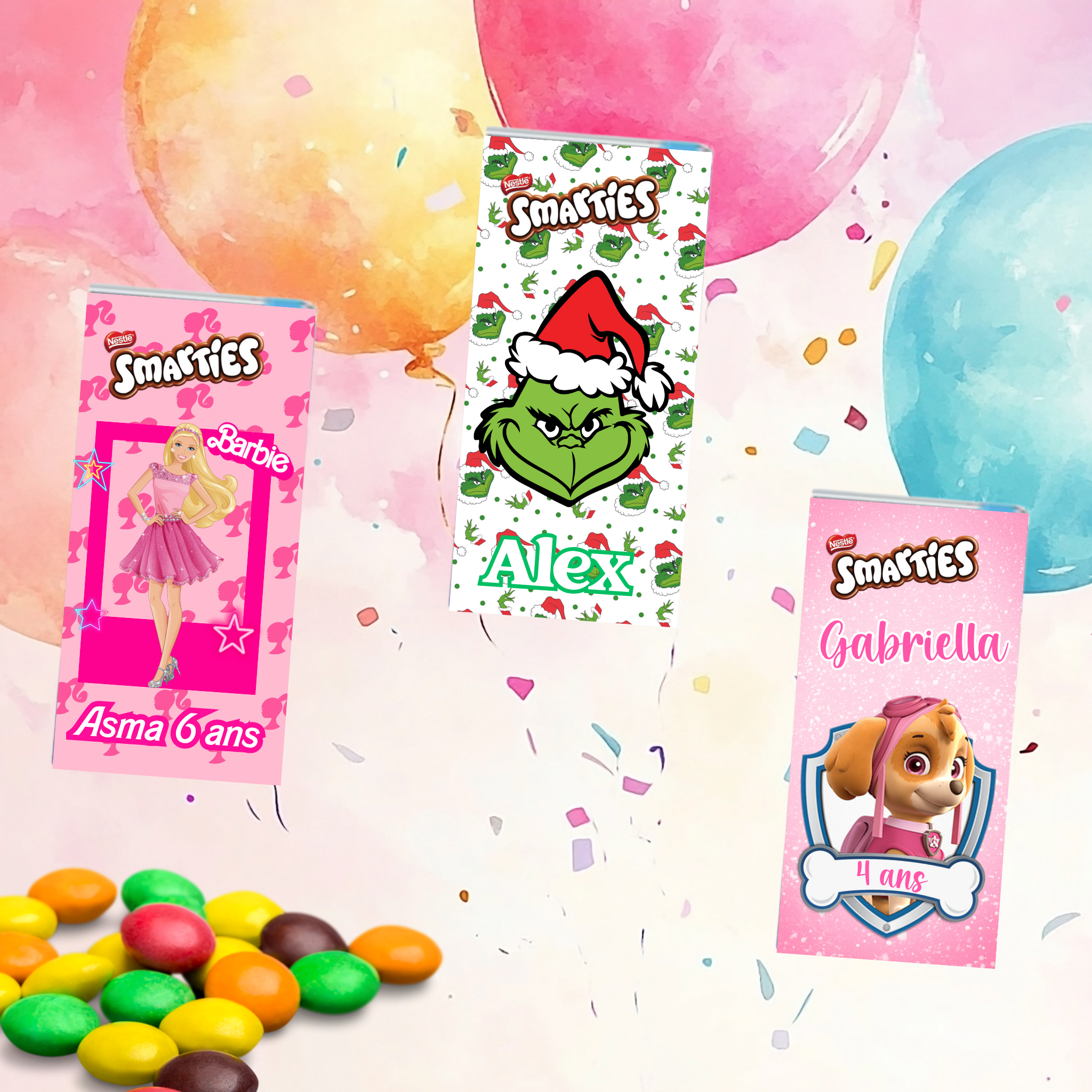Mini Smarties - Personnalise ta fête