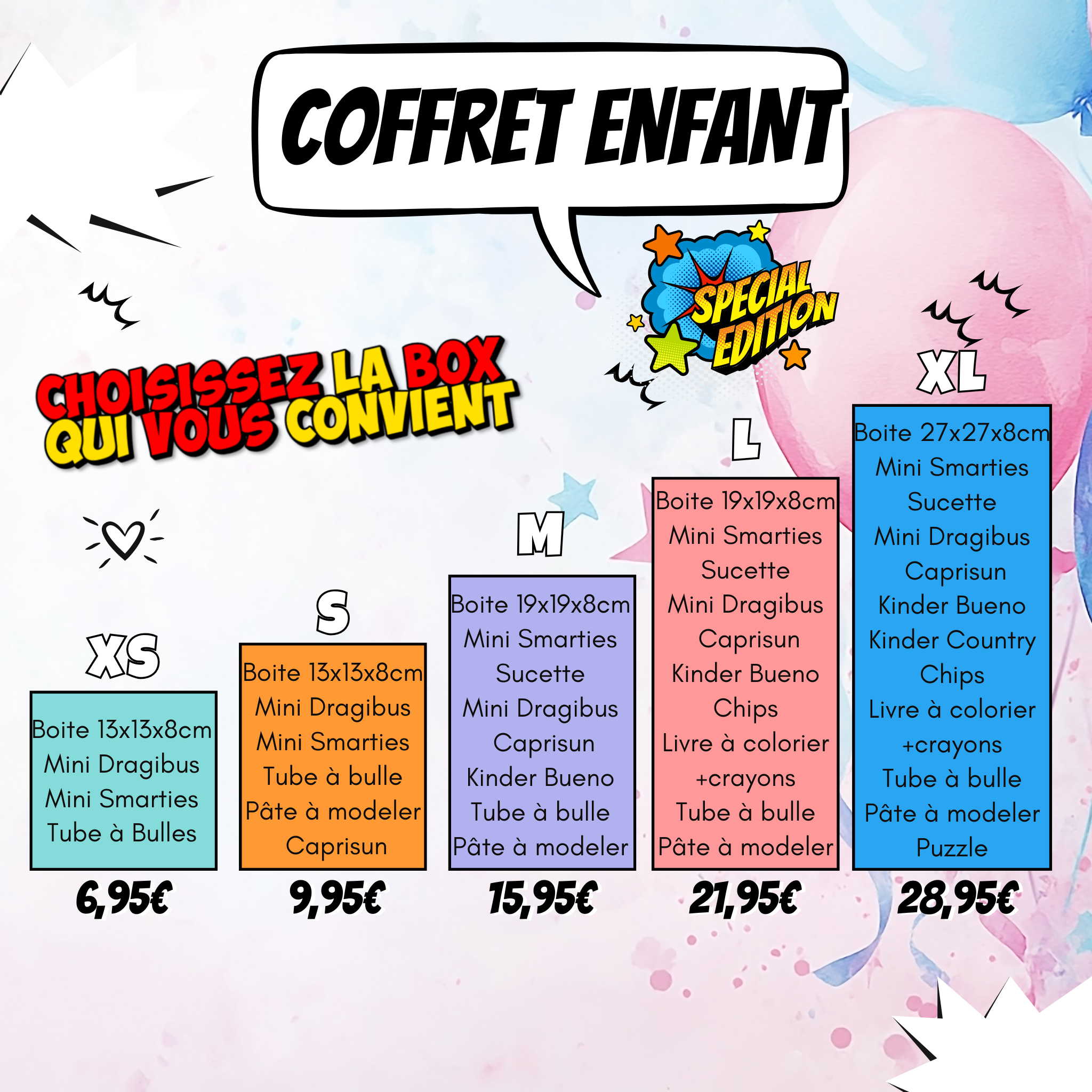 Coffret enfant - Personnalise ta fête