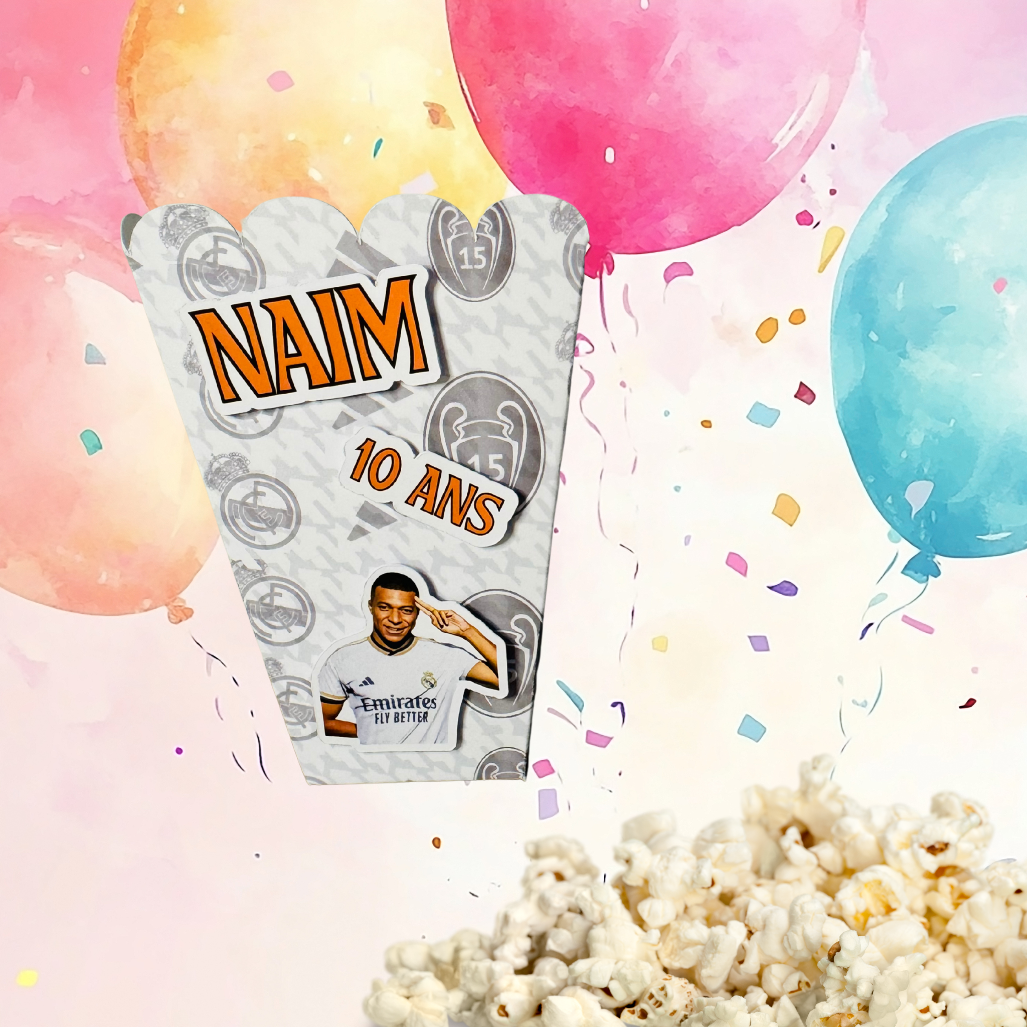 Pot à pop corn 3D - Personnalise ta fête