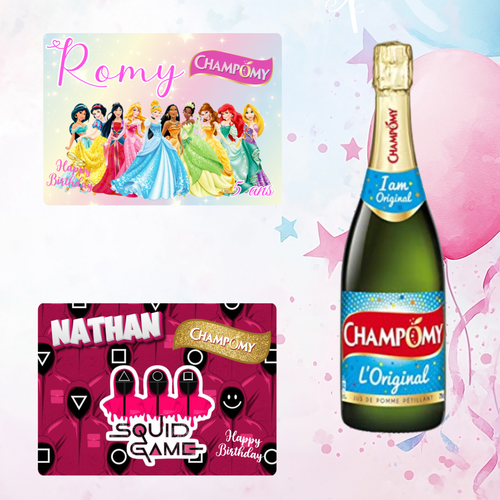 Champomy (étiquette seule) - Personnalise ta fête