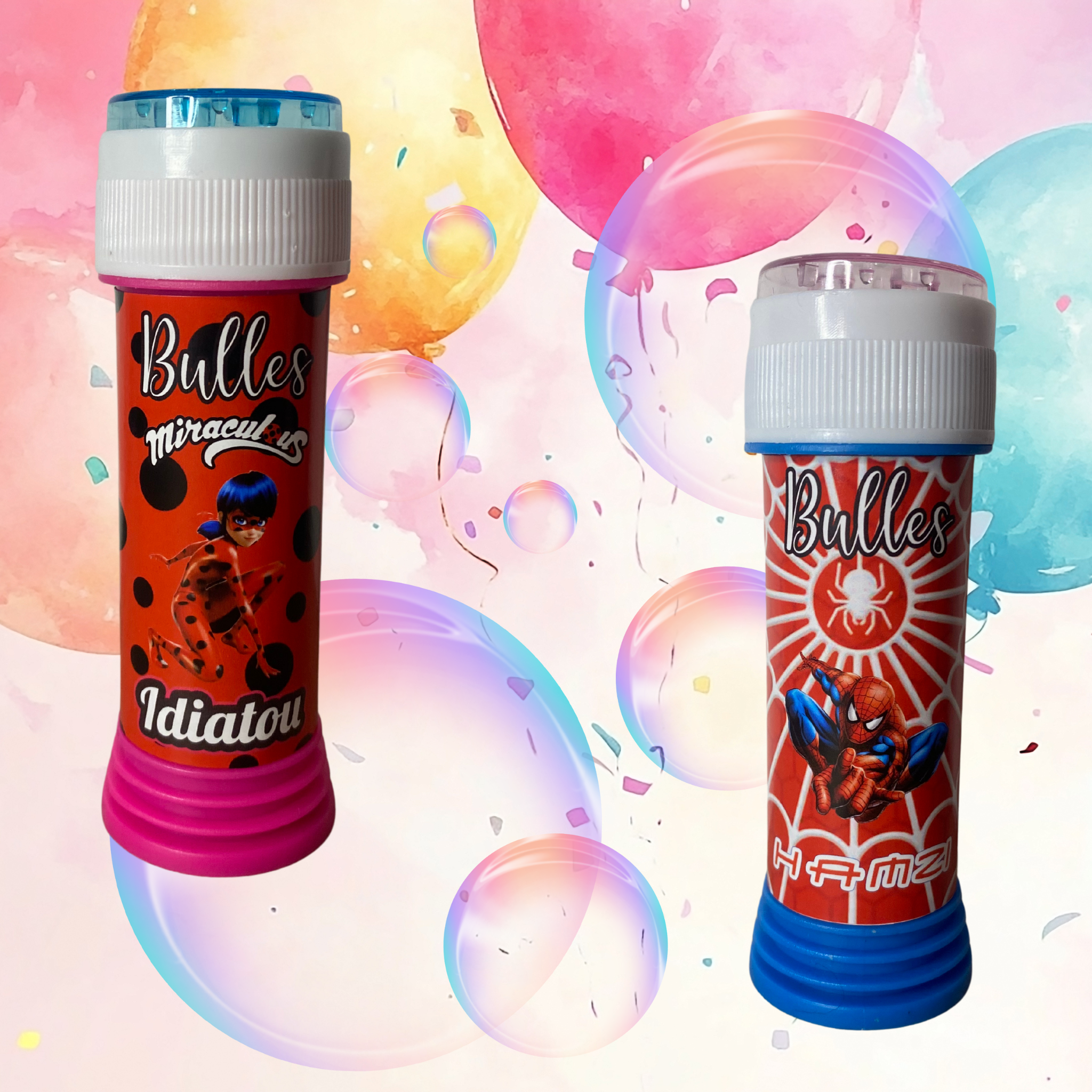 Tube à bulle - Personnalise ta fête