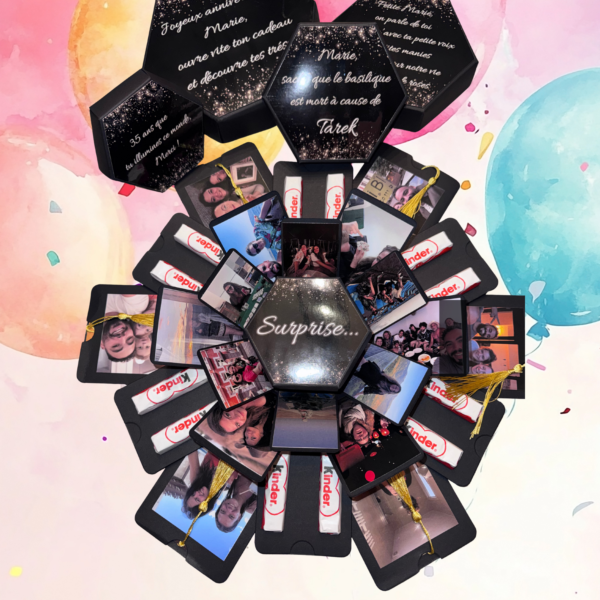 Boite à explosion - Personnalise ta fête